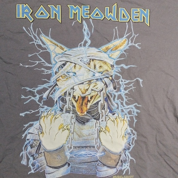 Iron meowden men's t shirt size 3XL - Picture 2 of 11
